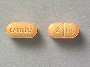 Pill CARDURA 2 mg Yellow Oval is Doxazosin Mesylate