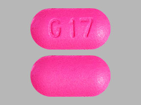 Pill G17 Pink Oval is Diphenhydramine Hydrochloride