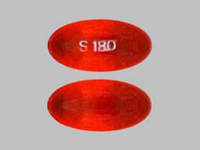 Pill S 180 Orange Capsule-shape is Simethicone