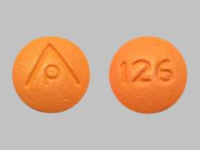 Pill AP 126 Orange Round is Acetaminophen and Diphenhydramine Hydrochloride