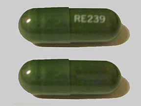 Pill RE239 Green Capsule/Oblong is Reocyte Plus