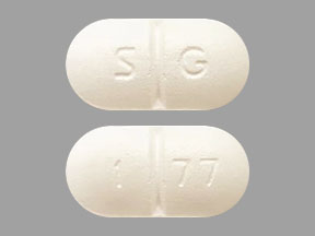 Pill SG 1 77 White Capsule-shape is Gabapentin