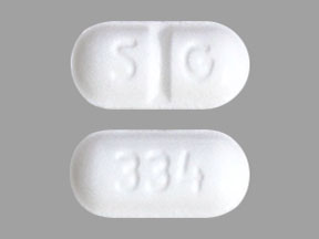 Pill SG 334 White Capsule/Oblong is Ethacrynic Acid