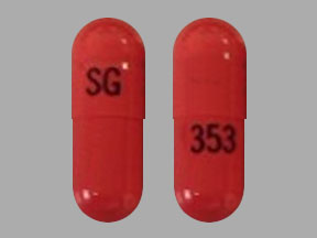 Pill SG 353 Orange Capsule/Oblong is Pregabalin