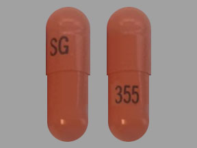 Pill SG 355 Orange Capsule/Oblong is Pregabalin