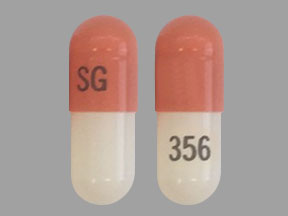 Pill SG 356 Orange & White Capsule-shape is Pregabalin