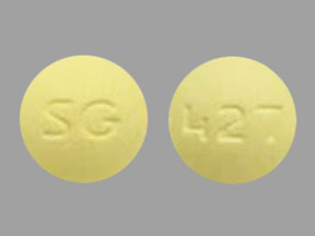 Pill SG 427 Yellow Round is Solifenacin Succinate