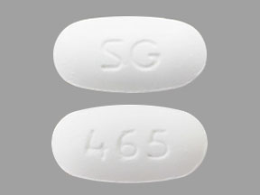 Pill SG 465 White Oval is Nabumetone