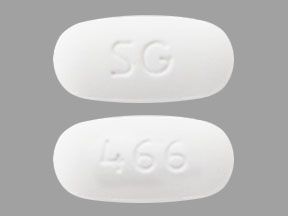 Pill SG 466 White Oval is Nabumetone