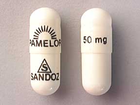 Pamelor 50 mg logo PAMELOR 50 mg logo SANDOZ