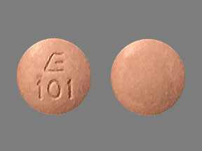 Pill E 101 Pink Round is Lisinopril