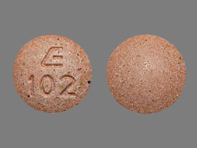 Pill E 102 Peach Round is Lisinopril
