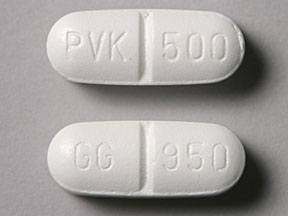Pill Imprint GG 950 PVK 500 (Penicillin V potassium 500 mg)