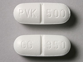 Pil GG 950 PVK 500 ialah Penicillin V potassium 500 mg