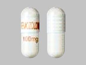 Pill TEMOZOLOMIDE 100 mg White Capsule/Oblong is Temozolomide