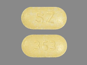 Pill SZ 363 Yellow Capsule-shape is Repaglinide