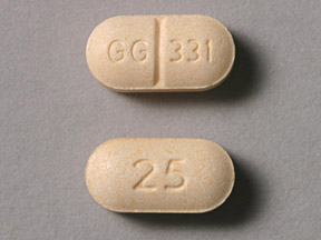 Pill 25 GG 331 Orange Capsule/Oblong is Levothyroxine Sodium