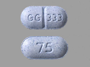 Pill 75 GG 333 Purple Capsule-shape is Levothyroxine Sodium