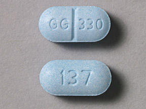 Pill 137 GG 330 Blue Capsule-shape is Levothyroxine Sodium
