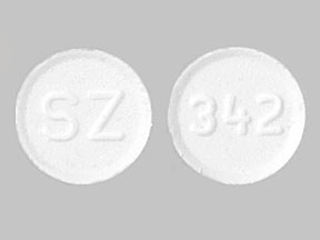 Pill SZ 342 White Round is Ondansetron Hydrochloride (Orally Disintegrating)