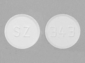 Pill SZ 343 White Round is Ondansetron Hydrochloride (Orally Disintegrating)