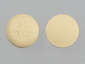 Pill SZ 912 Yellow Round is Cetirizine Hydrochloride and Pseudoephedrine Hydrochloride Extended Release