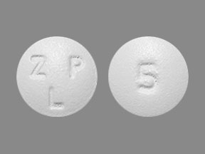 Pill ZLP 5 White Round is Zolpidem Tartrate