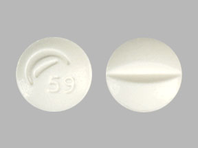 LORAZEPAM 1MG ROUND WHITE PILL 59 HALF MOONS