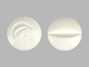 Pill Logo 59 White Round is Lorazepam