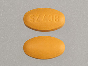 Pill SZ 438 Orange Oval is Cefpodoxime Proxetil