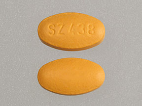 Pill SZ 438 Orange Oval is Cefpodoxime Proxetil