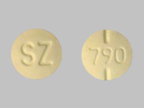 Pill SZ 790 Yellow Round is Methylphenidate Hydrochloride