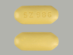 Pill SZ 986 Orange Eight-sided is Levofloxacin
