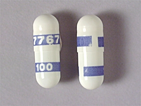 Pill 7767 100 White Capsule-shape is Celecoxib