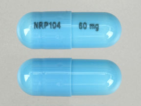 Pill NRP104 60 mg Blue Capsule/Oblong is Vyvanse