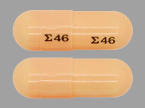 Pill E 46 E 46 Peach Capsule/Oblong is Dofetilide