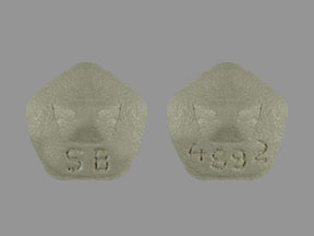 Pill 4892 SB Green Five-sided is Requip