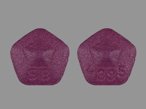 Pill 4895 SB Purple Five-sided is Requip