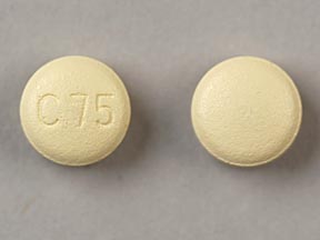 Pill C75 Yellow Round is Amlodipine Besylate and Olmesartan Medoxomil