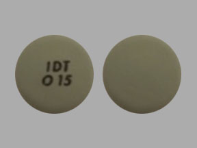 Pill IDT O 15 Green Round is RoxyBond