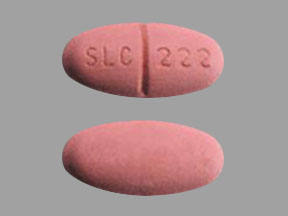 Pill SLC 222 Pink Elliptical/Oval is Levetiracetam
