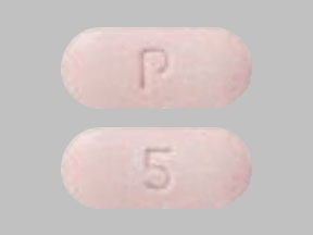 Pill P 5 Pink Capsule/Oblong is Aripiprazole