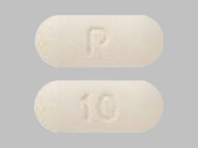Pill P 10 Beige Capsule/Oblong is Aripiprazole
