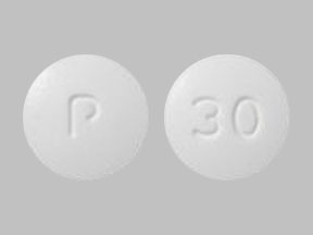 Pill P 30 White Round is Aripiprazole