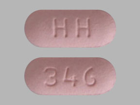 Pill HH 346 Purple Capsule-shape is Hydrochlorothiazide and Valsartan