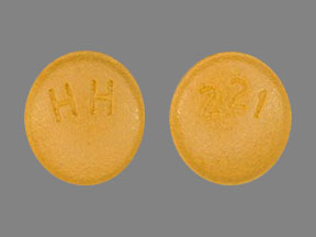 Pill HH 221 Yellow Round is Risperidone