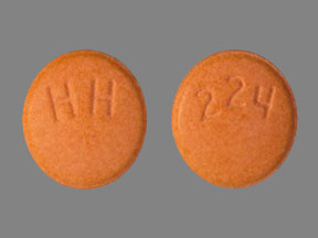 Pill HH 224 Orange Round is Risperidone