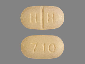 Pill H H 710 Beige Capsule/Oblong is Paroxetine Hydrochloride