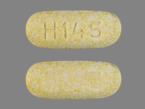 Pill H145 Yellow Capsule/Oblong is Lisinopril