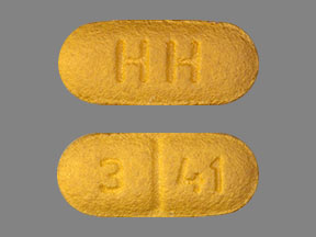 Pill HH 3 41 Yellow Capsule/Oblong is Valsartan